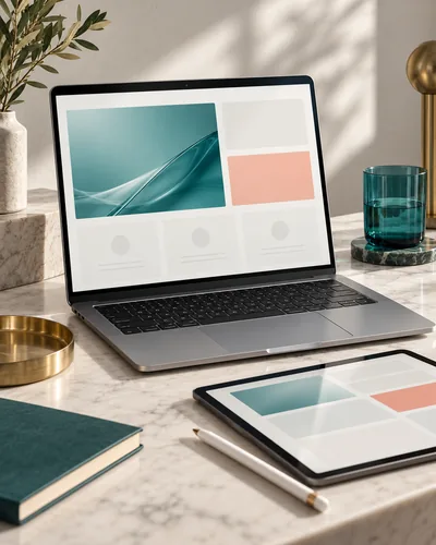 Detail of a modern laptop