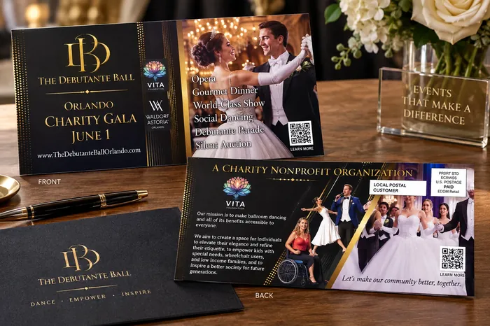 The Debutante Ball Orlando charity gala EDDM mailer