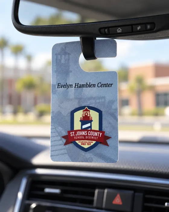 Evelyn Hamblen Center parking hangtag