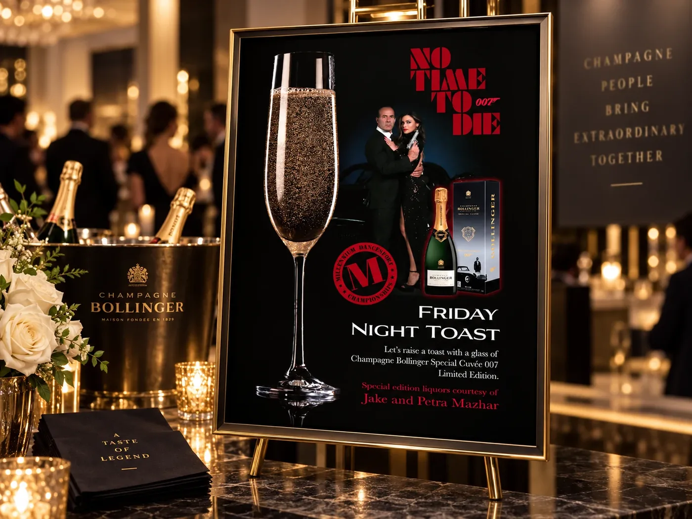 Friday Night Toast poster at the Millennium DanceSport Championships gala