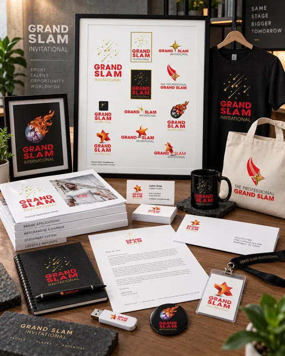 Grand Slam Invitational brand identity showcase