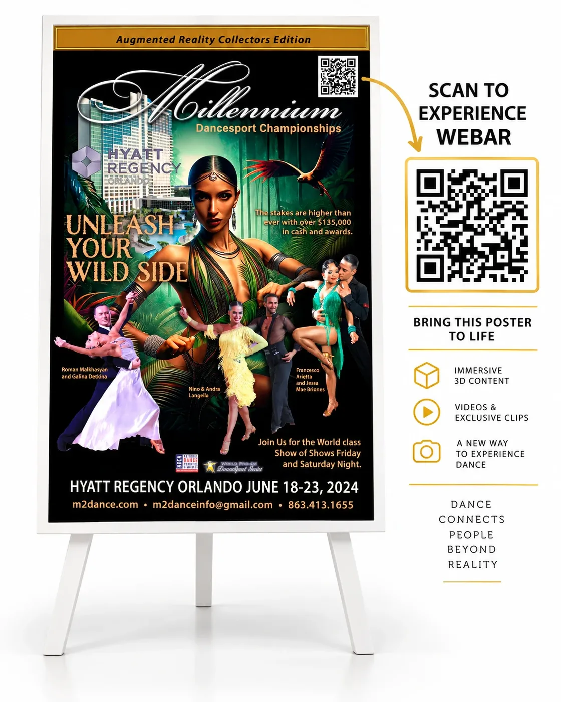 Millennium DanceSport Championships 2024 Unleash Your Wild Side WebAR poster, Hyatt Regency Orlando