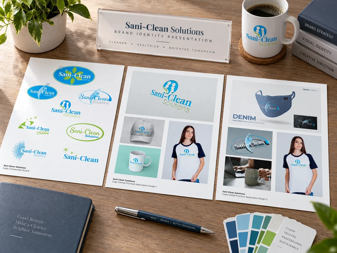 Sani-Clean Solutions brand identity presentation